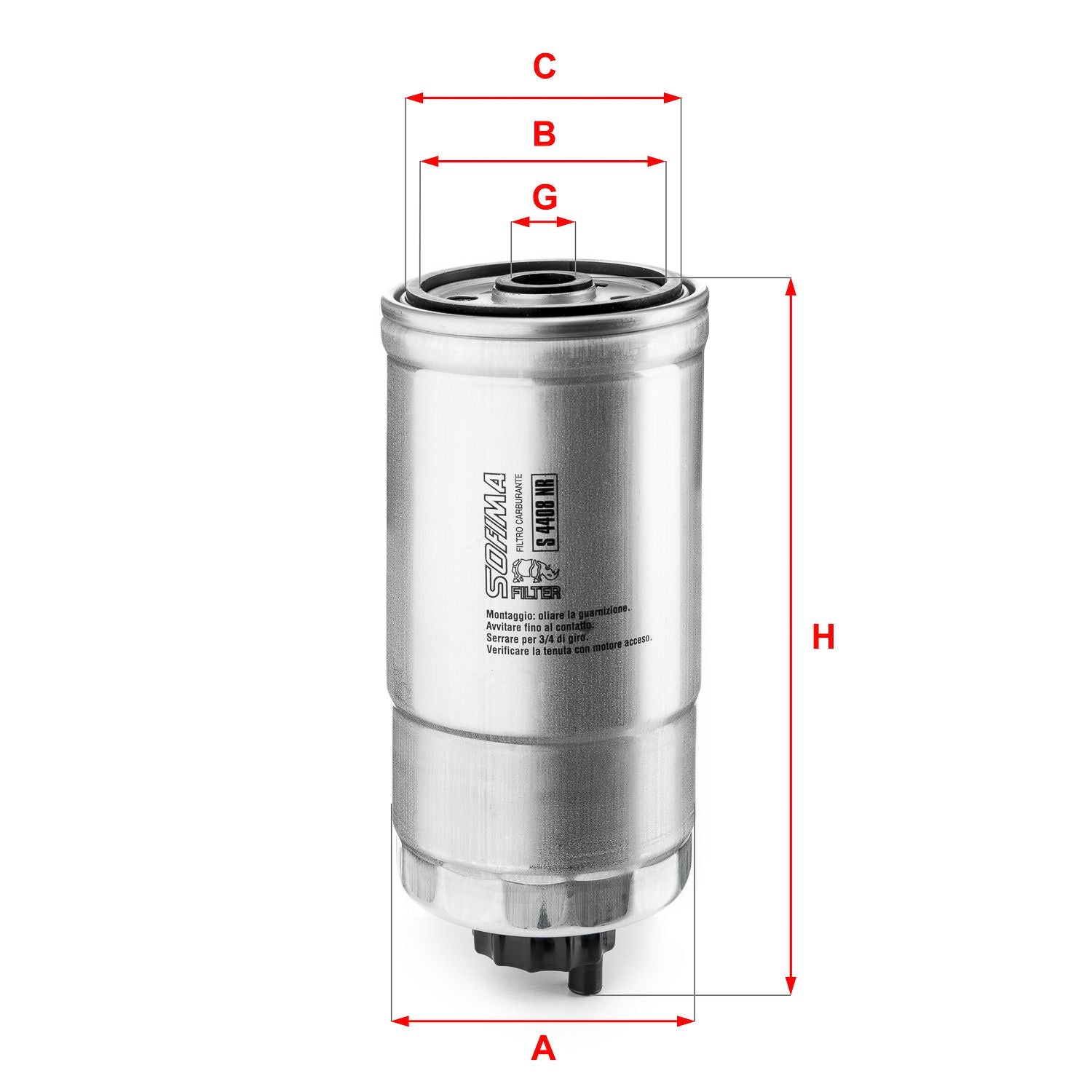 SOFIMA S 4408 NR Filtro carburante